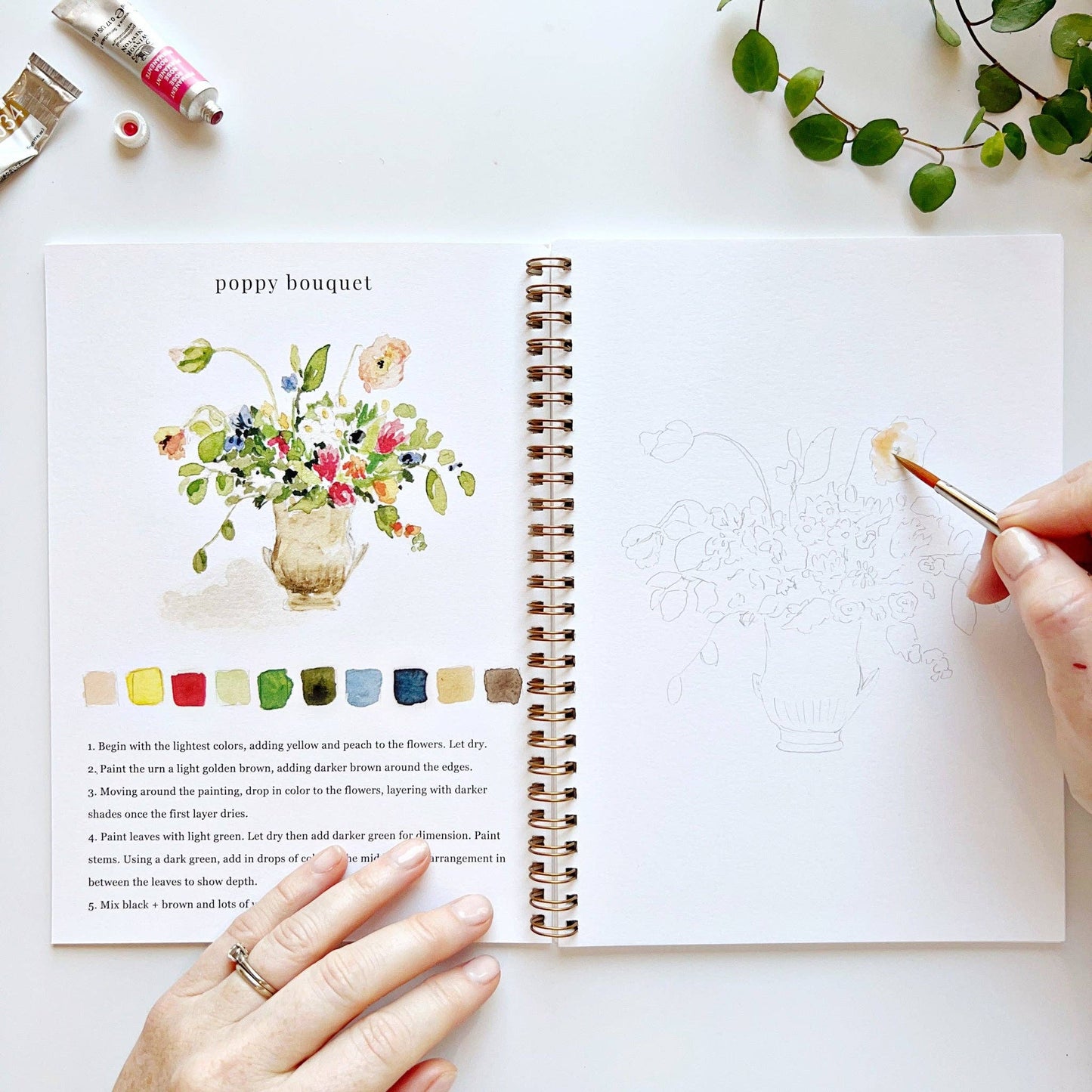 Emily Lex Bouquets watercolor workbook