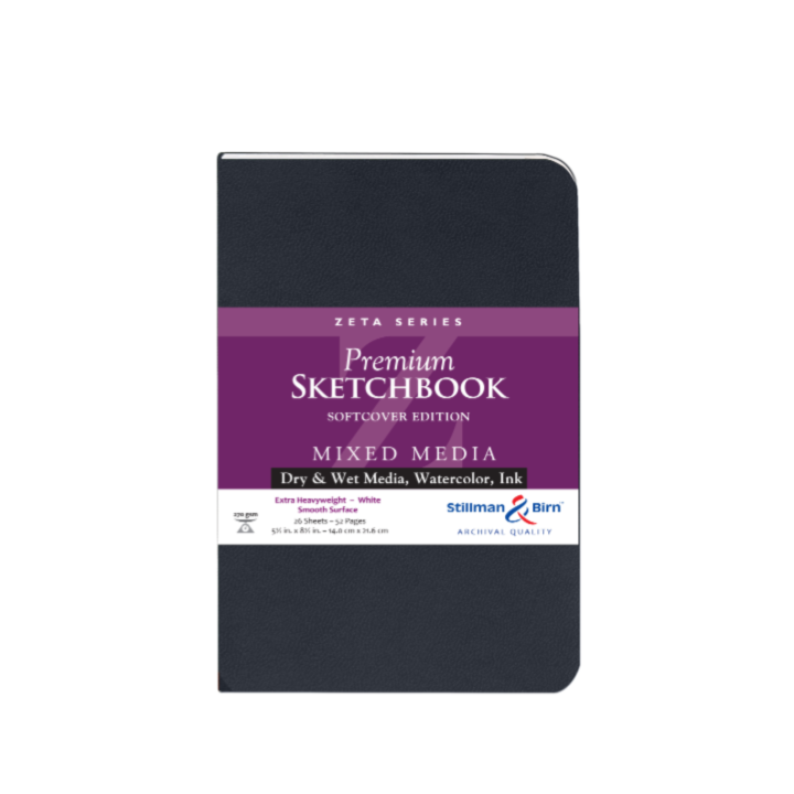 Stillman & Birn Mixed Media Sketchbook -Zeta Series: 7 x 10 Portrait WIREBOUND