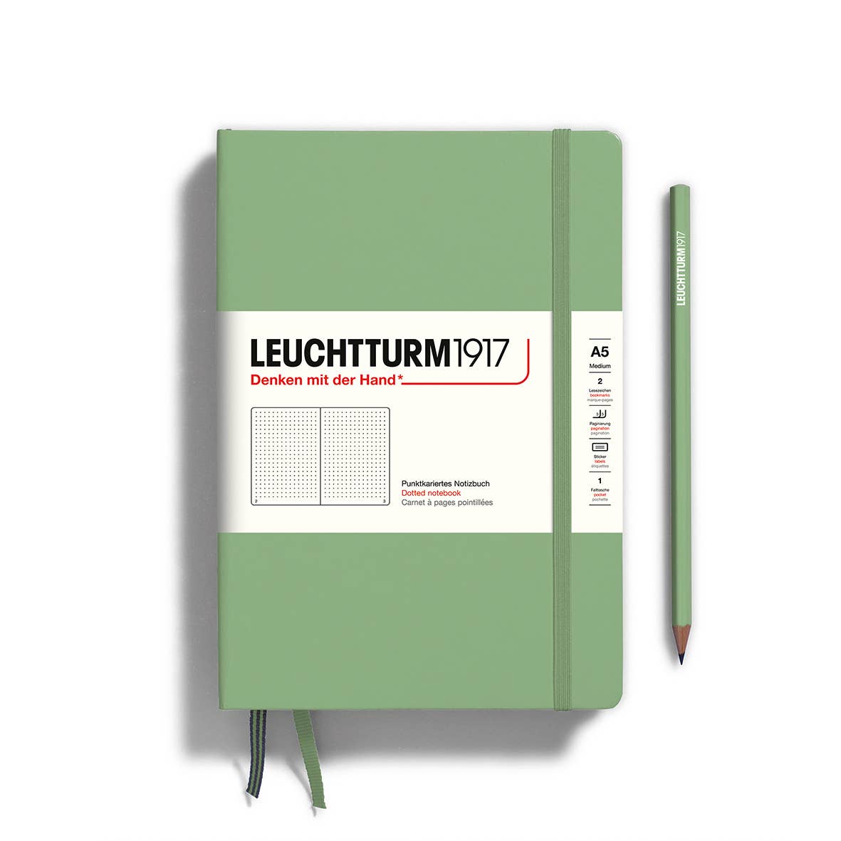 Notebooks - Medium (A5): Olive / Hardcover / Squared