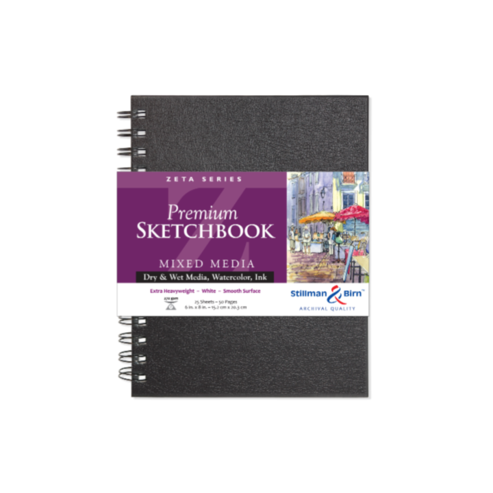 Stillman & Birn Mixed Media Sketchbook -Zeta Series: 7 x 10 Portrait WIREBOUND