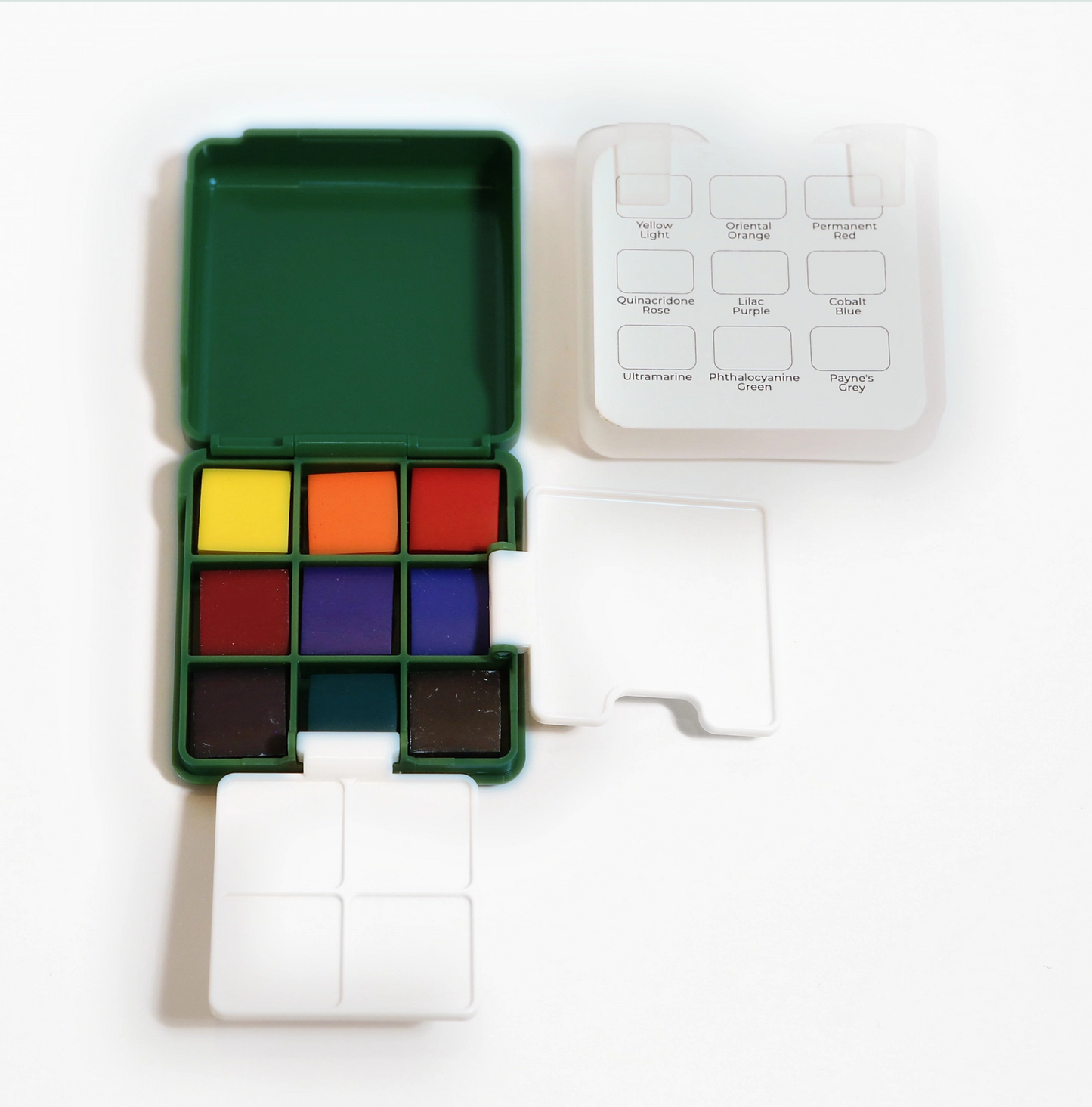 Kaden 9-Color Watercolor Palette with Water Container