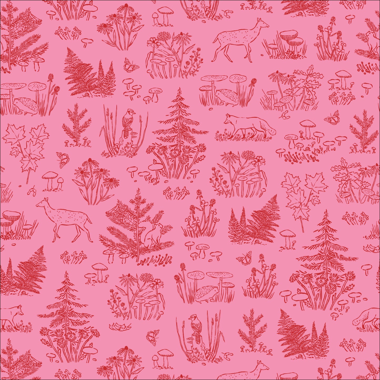Cloud9 Forest Toile Quilting Cotton Fabric