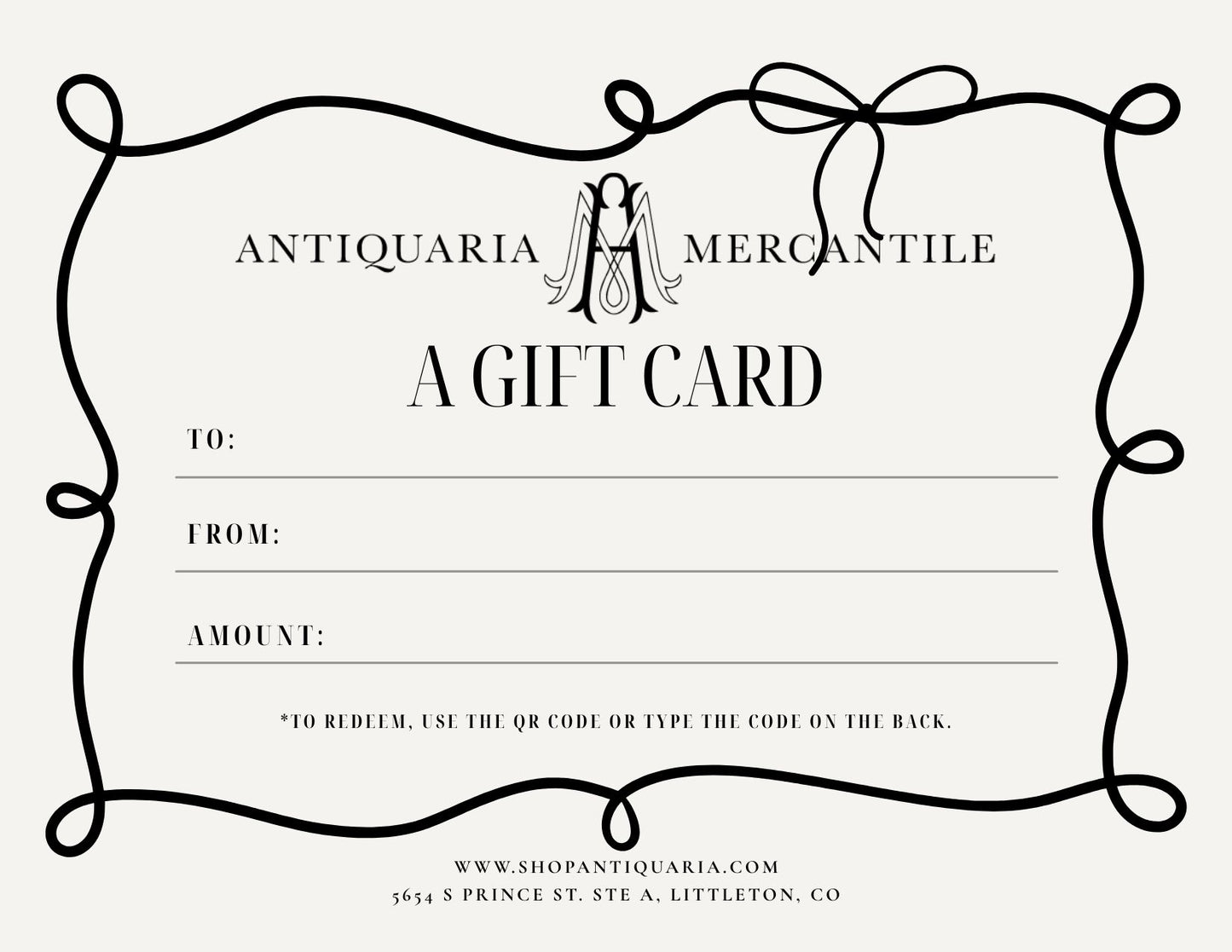 Antiquaria Gift Card