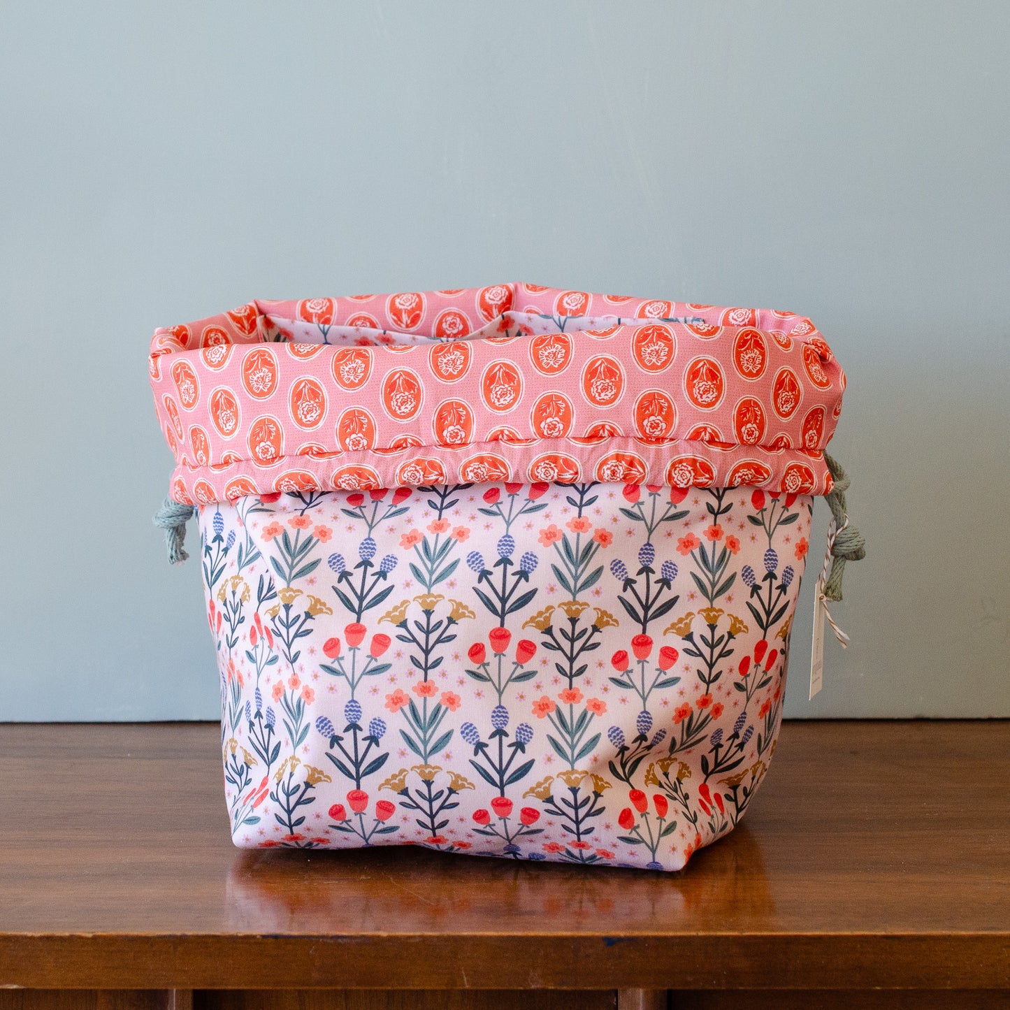 Gather Bag Drawstring Project Bag | Handmade Knitting & Sewing Project Bag, Bloom