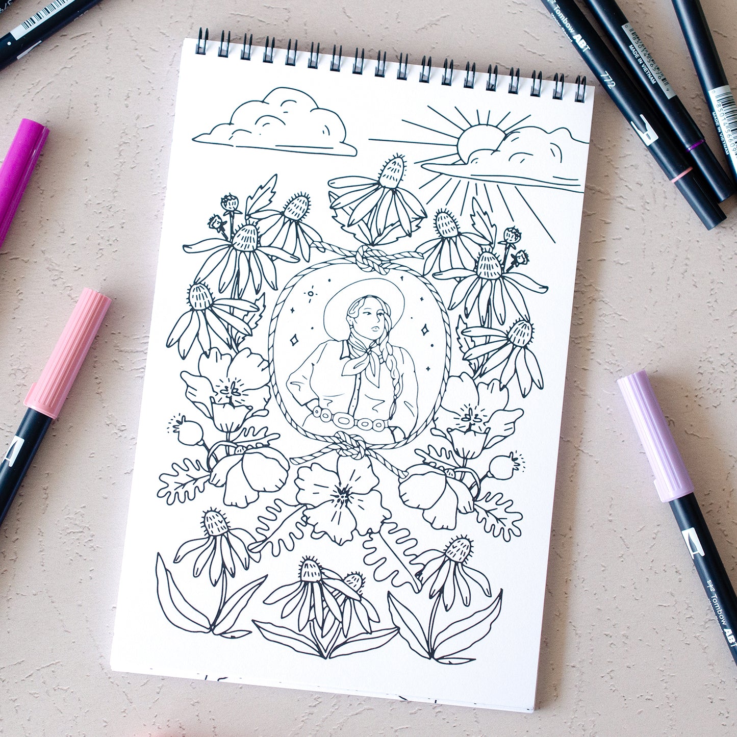 Cosmic Cowgirl Premium Coloring Book