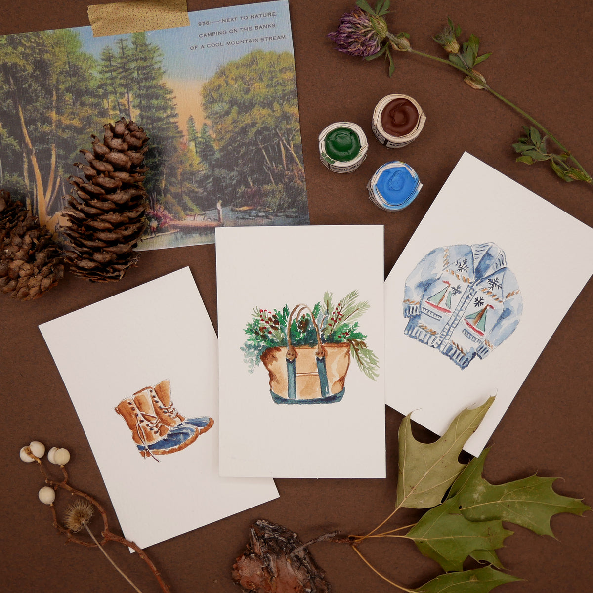 Antiquaria Mini Watercolor Kit: Woodland Forager