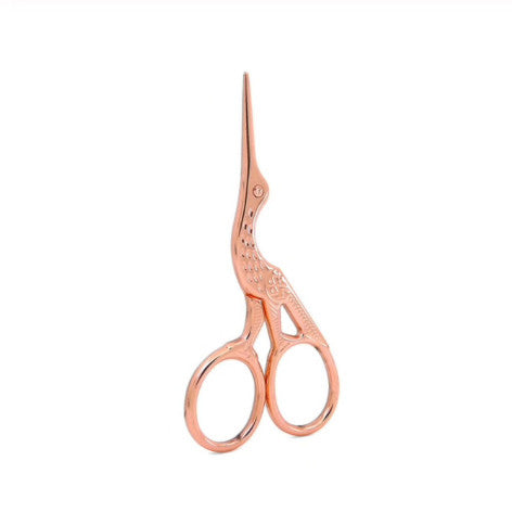 Crane Embroidery Scissors, Rose Gold