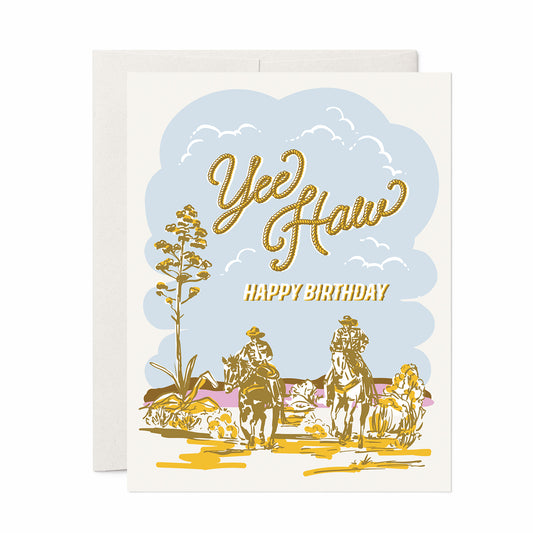 Yeehaw Cowboy Birthday A2 Greeting Card
