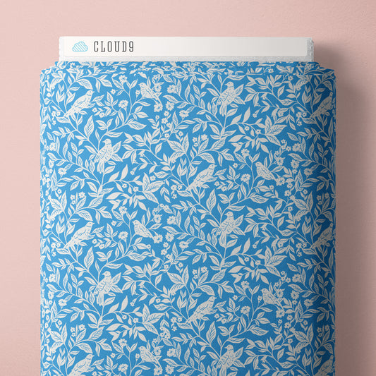 Cloud9 Garden Reverie- Aviary Blue - Quilting Cotton Fabric