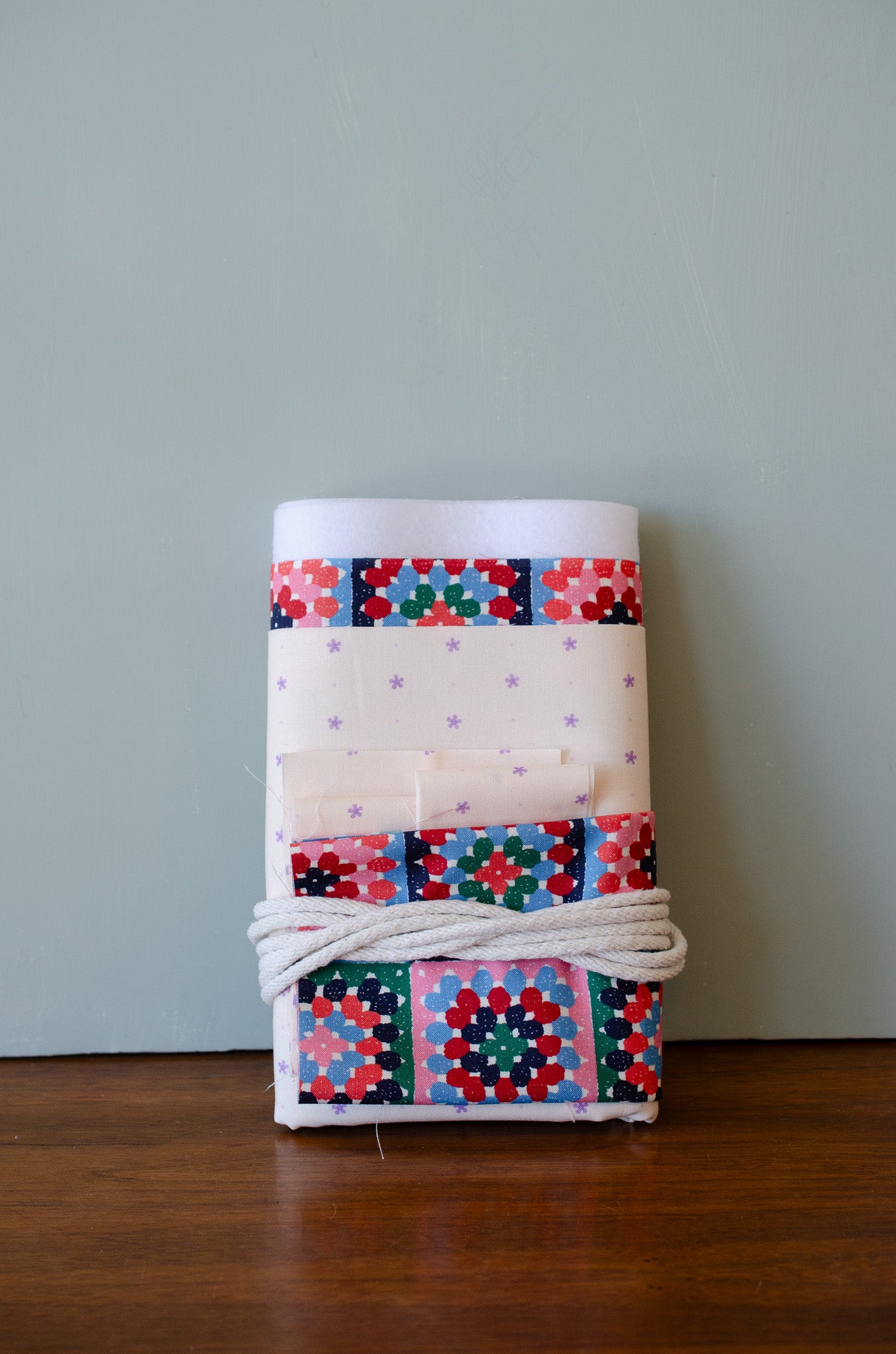 Gather Bag Sewing Kit | Drawstring Project Bag Kit, Granny Squares