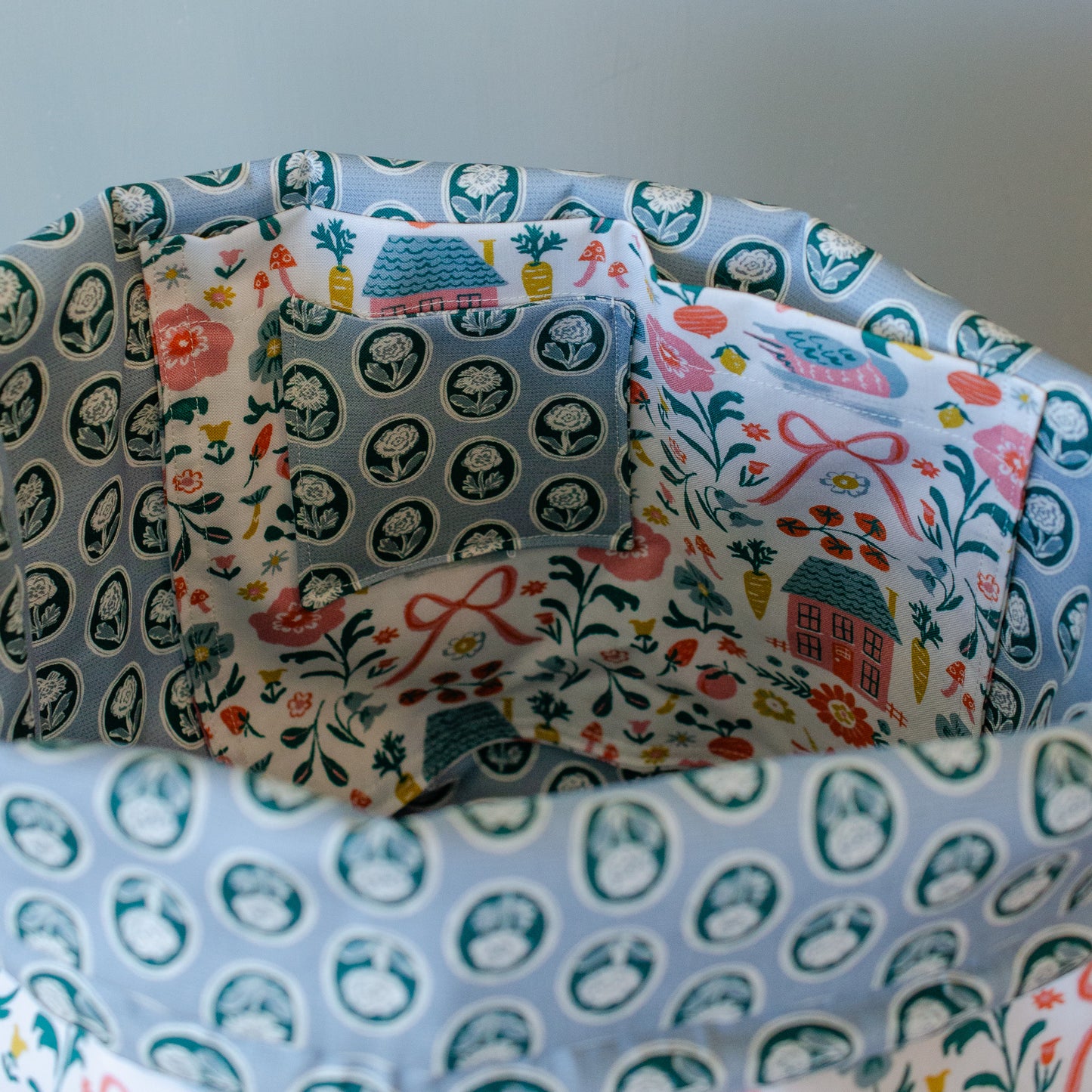 Gather Bag Drawstring Project Bag | Handmade Knitting & Sewing Project Bag, Homestead Ivory