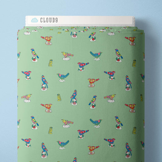 Cloud9 Nice Nice- Antique Birds - Quilting Cotton Fabric