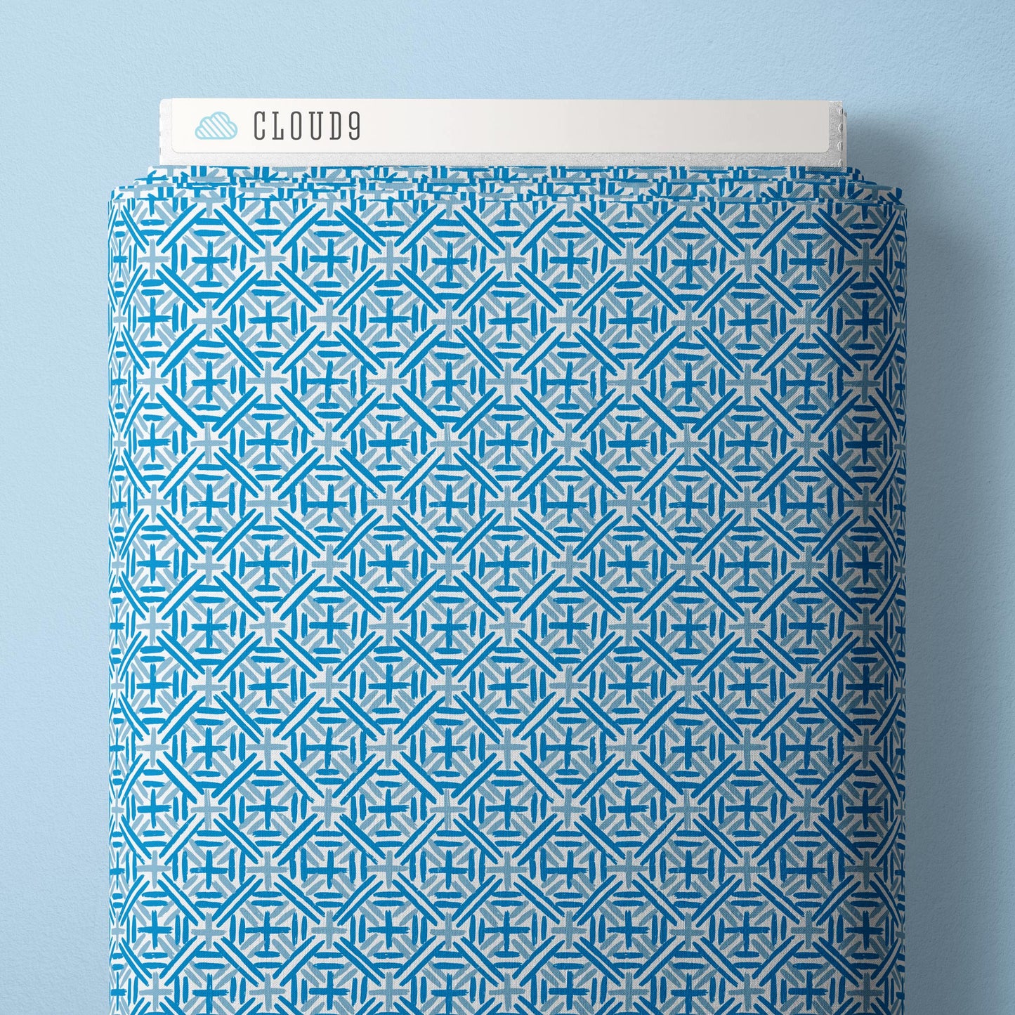 Cloud9 Nice Nice- Cafe Weave Blue - Quilting Cotton Fabric