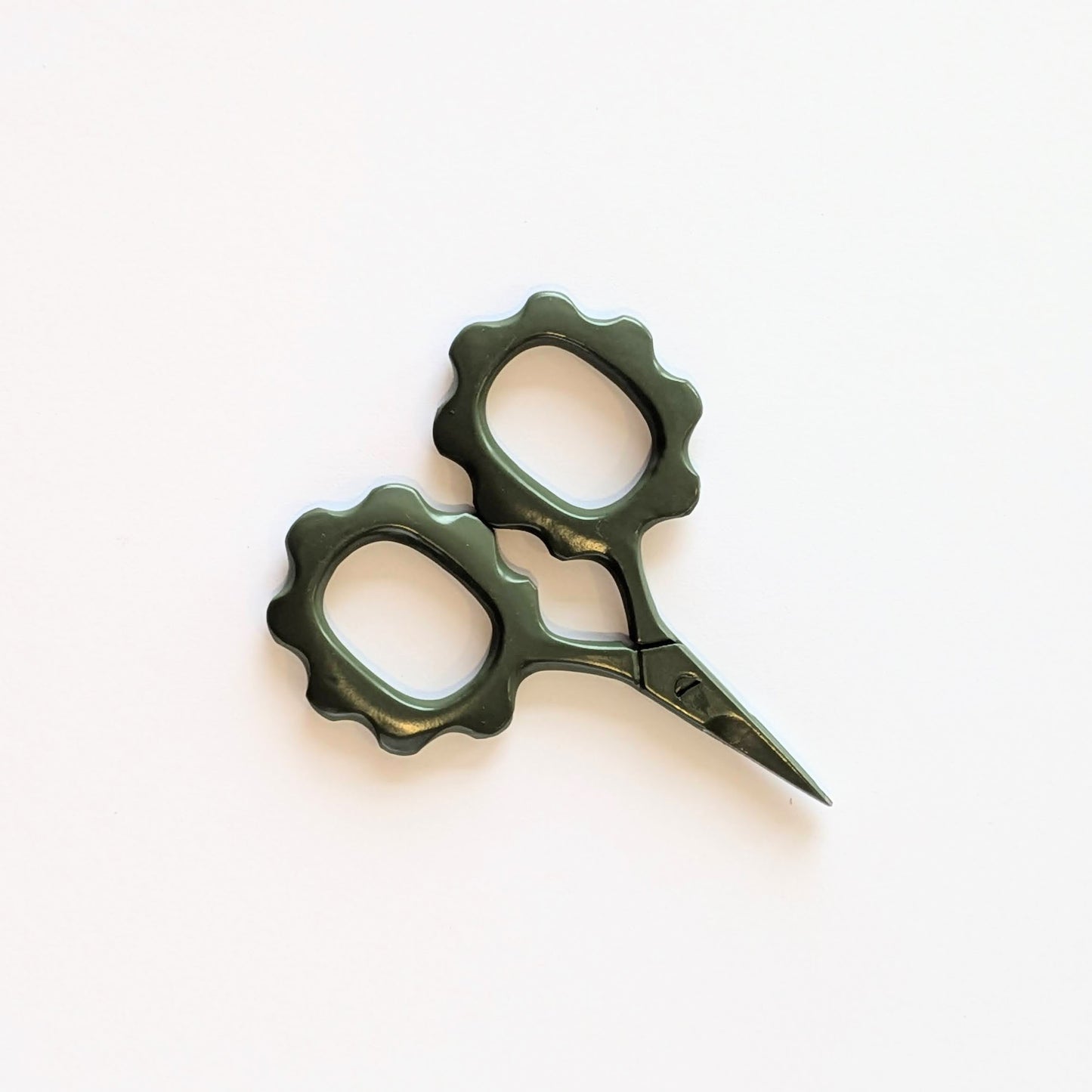 Small Flower scissors, tiny embroidery scissors: Moss