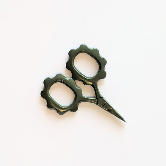Small Flower scissors, tiny embroidery scissors: Moss