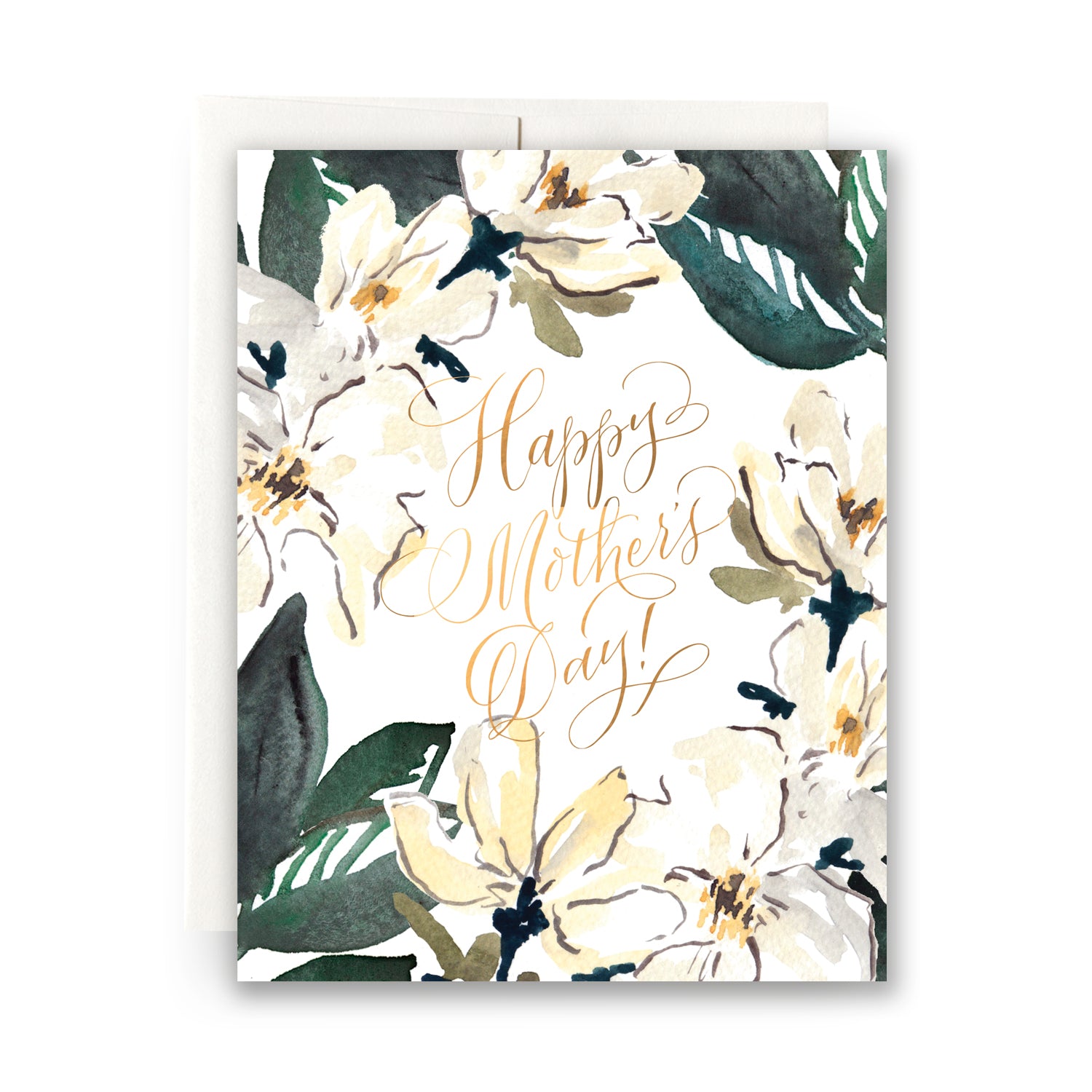 Magnolia Mother's Day card featuring elegant magnolia flowers, perfect for celebrating moms with a love for floral designs