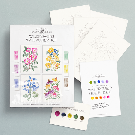 Antiquaria Watercolor Painting Kit – Floral Series (Includes Paint) | Beginner-Friendly DIY Art Kit