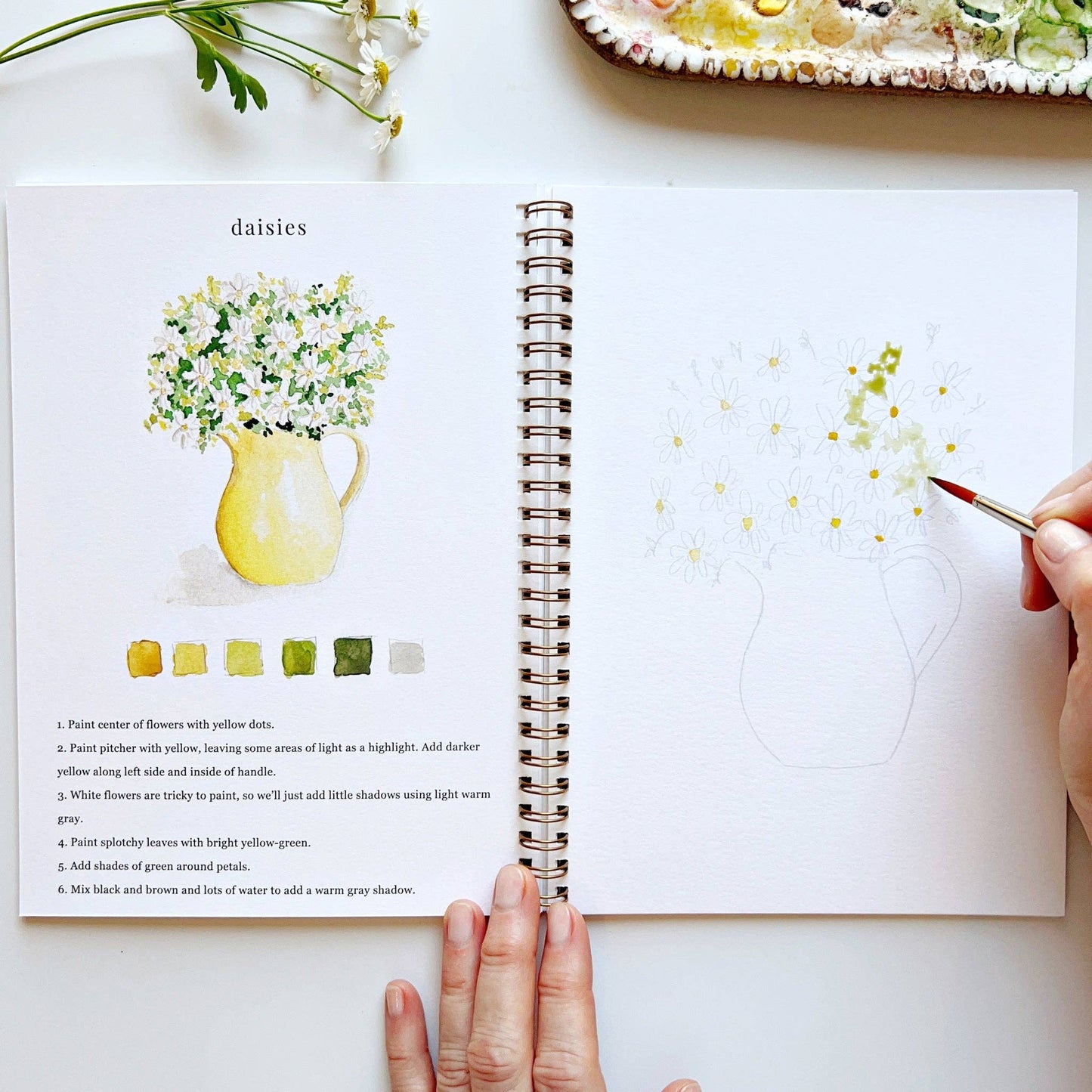 Emily Lex Flowers watercolor workbook