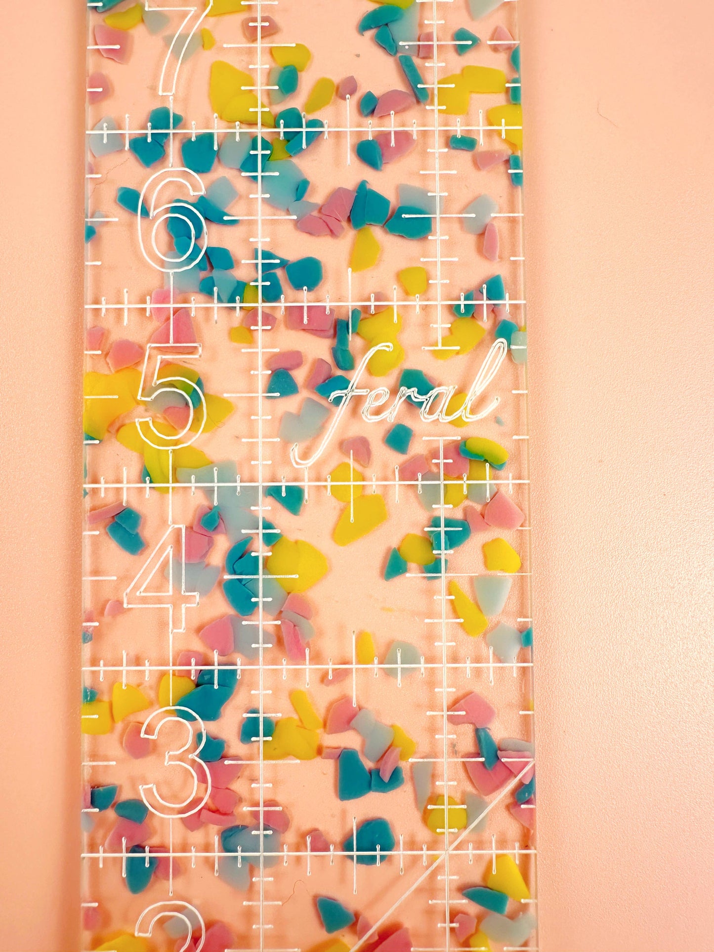 2.5 by 10 in quilting ruler: Confetti