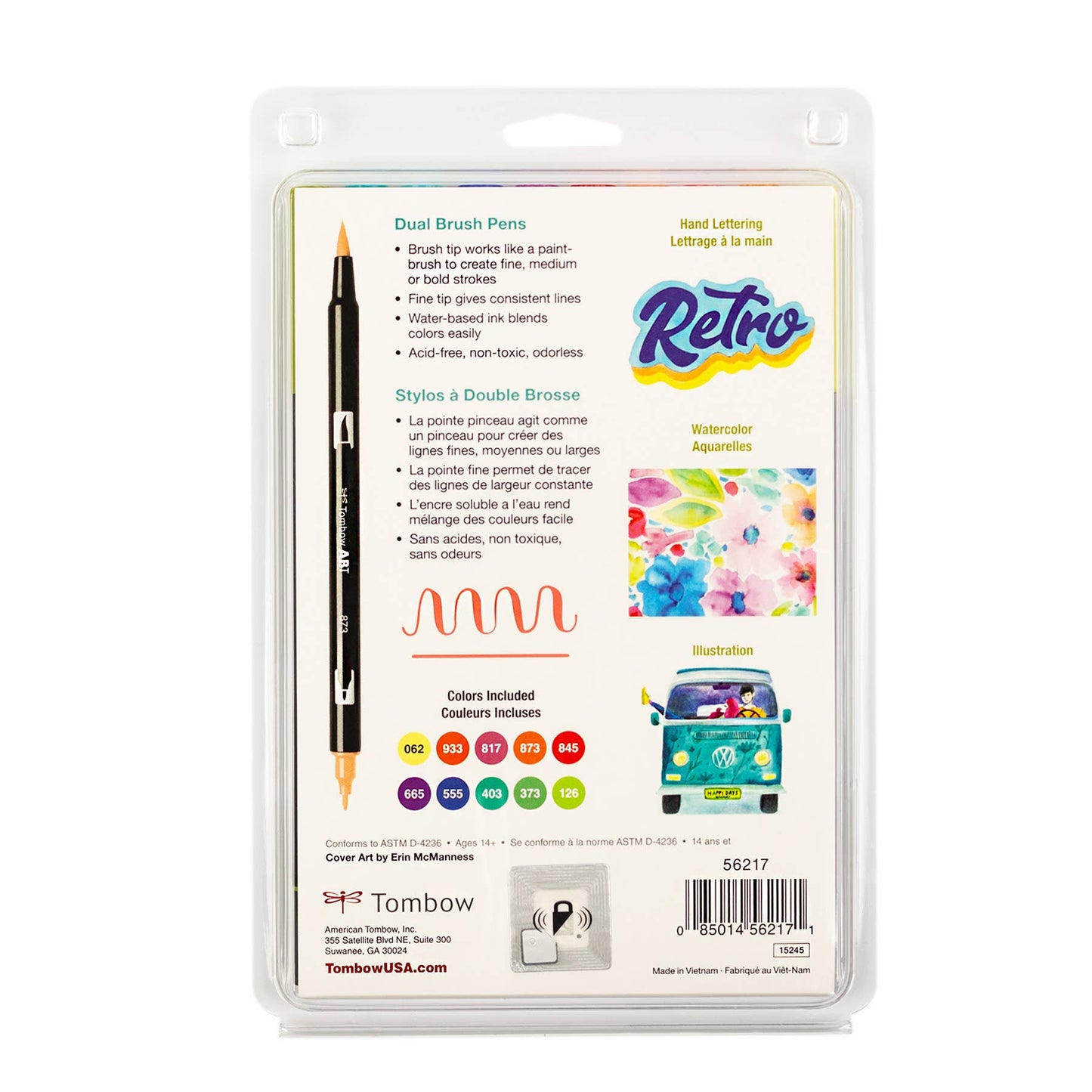 Dual Brush Pen Art Markers: Retro - 10-Pack