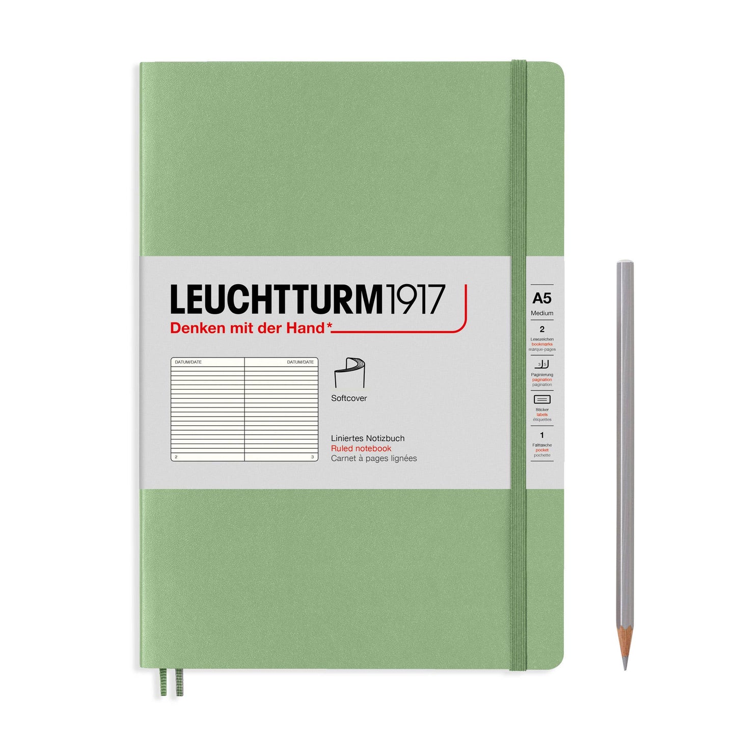 Notebooks - Medium (A5): Olive / Hardcover / Squared
