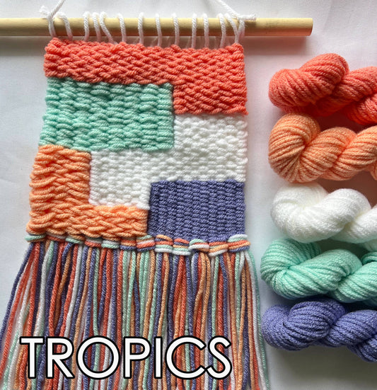DIY Tapestry Weaving Kit for Beginners - Yarn & Fiber Crafts: Tropics