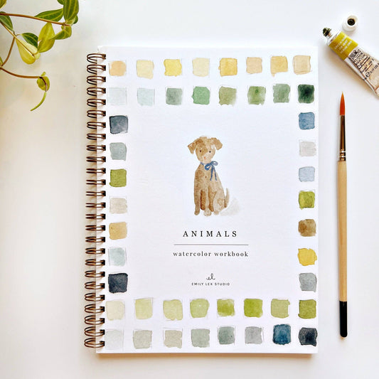 Emily Lex Animals watercolor workbook