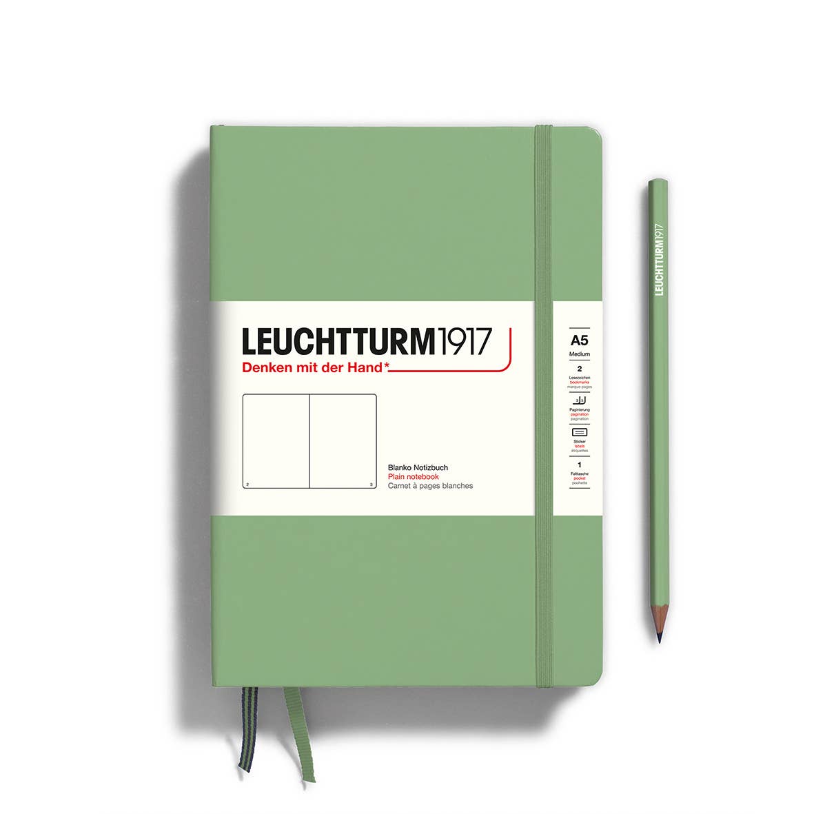 Notebooks - Medium (A5): Olive / Hardcover / Squared
