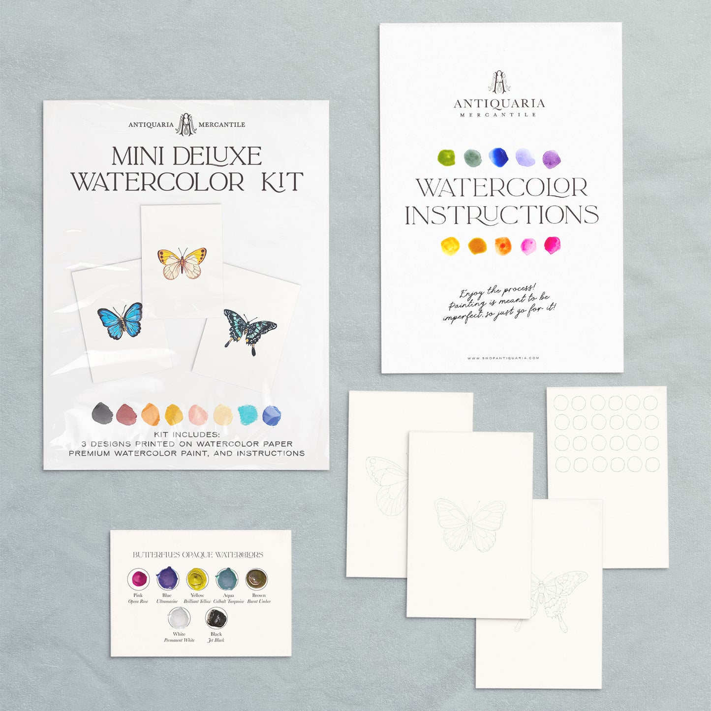 Antiquaria Mini Watercolor Kit: Butterflies