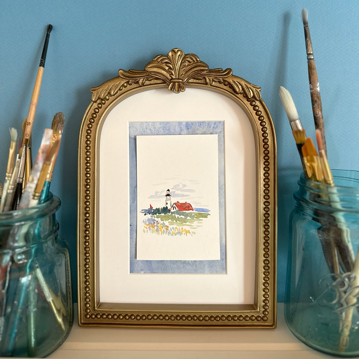 Antiquaria Mini Watercolor Painting Kit: Lighthouse