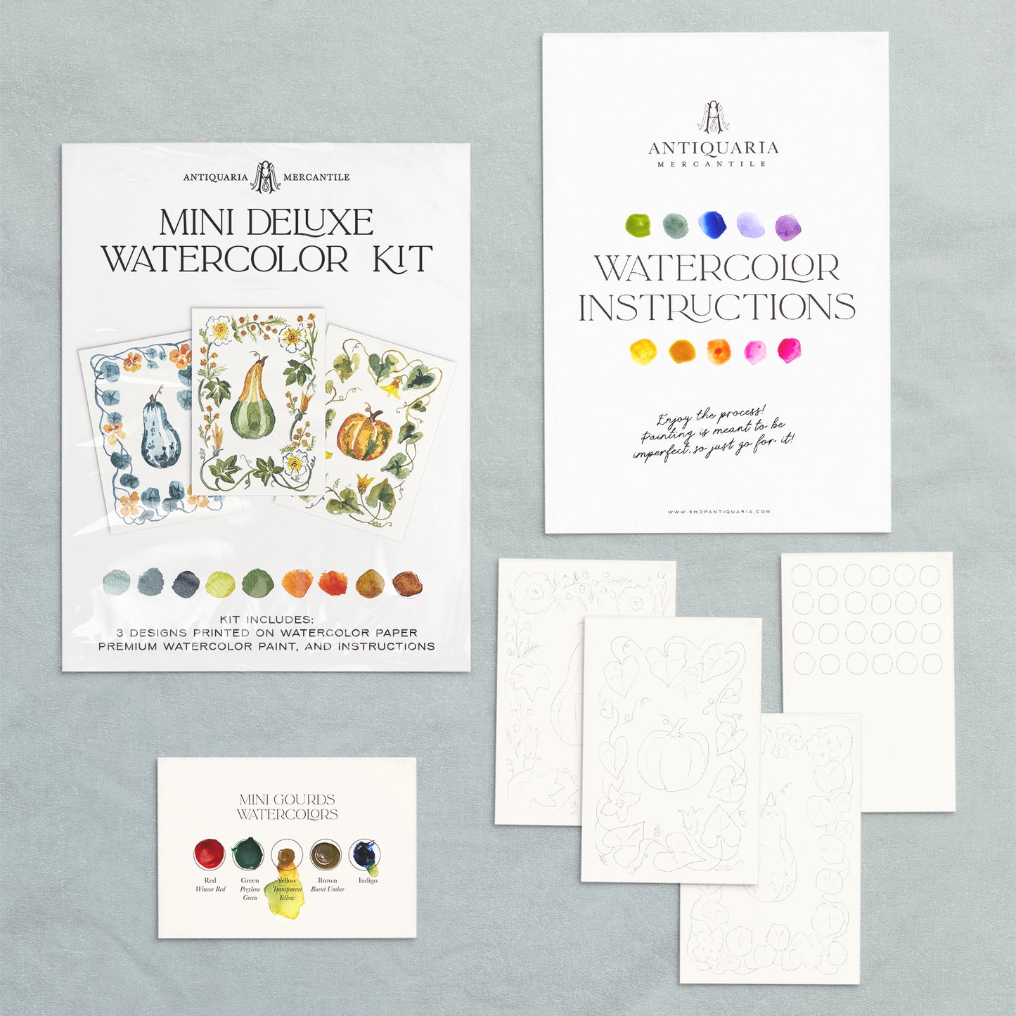Antiquaria Mini Watercolor Kit: Gourds
