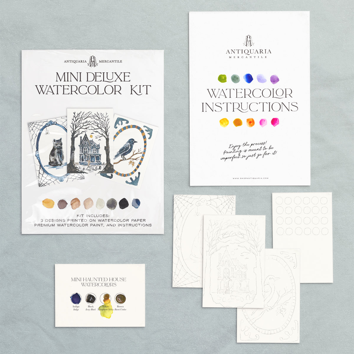 Antiquaria Mini Watercolor Kit: Haunted House