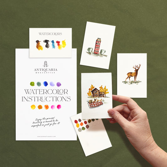 Antiquaria Mini Watercolor Kit: Mountain Cabin