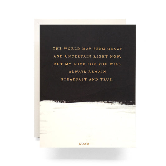 Brushed Steadfast card with a bold and timeless design - perfect for anniversaries and enduring love.