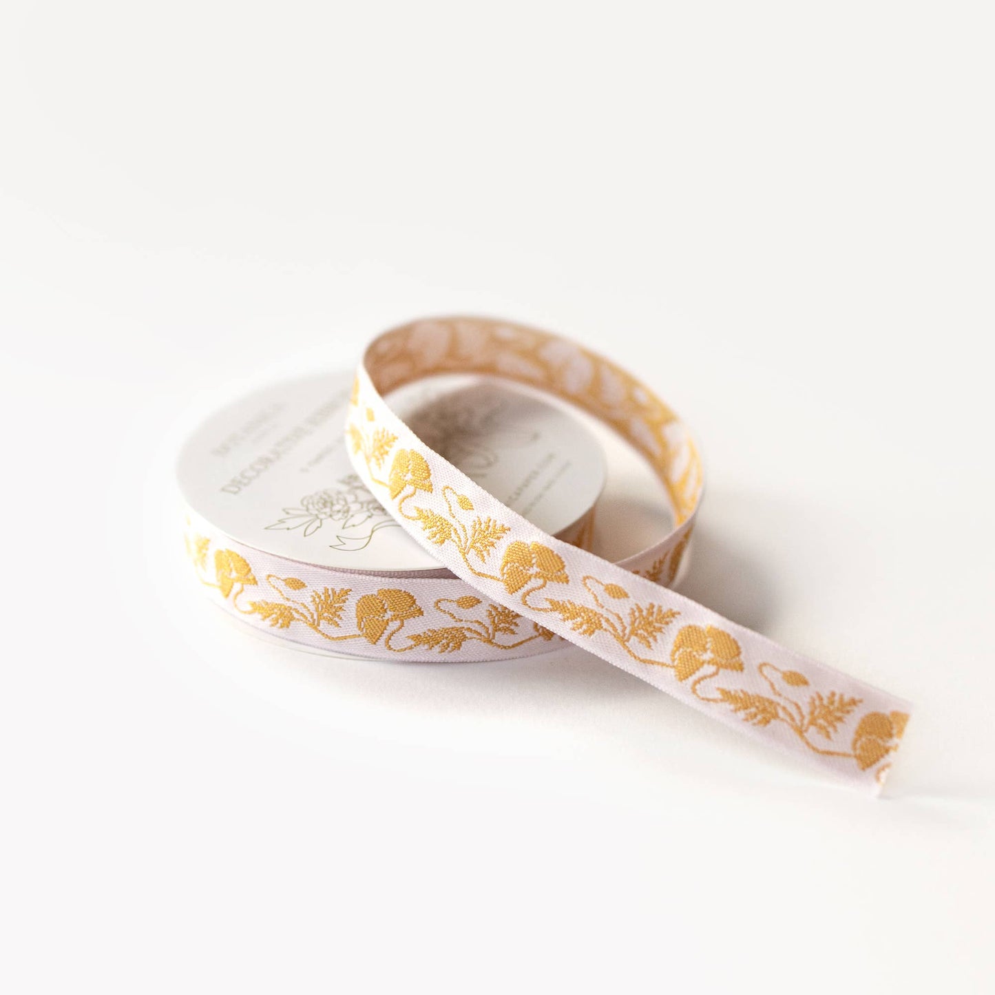 GOLD POPPY | EMBROIDERED RIBBON