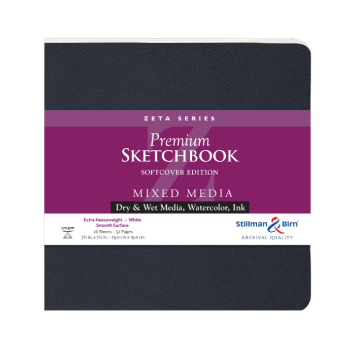 Stillman & Birn Mixed Media Sketchbook -Zeta Series: 7 x 10 Portrait WIREBOUND