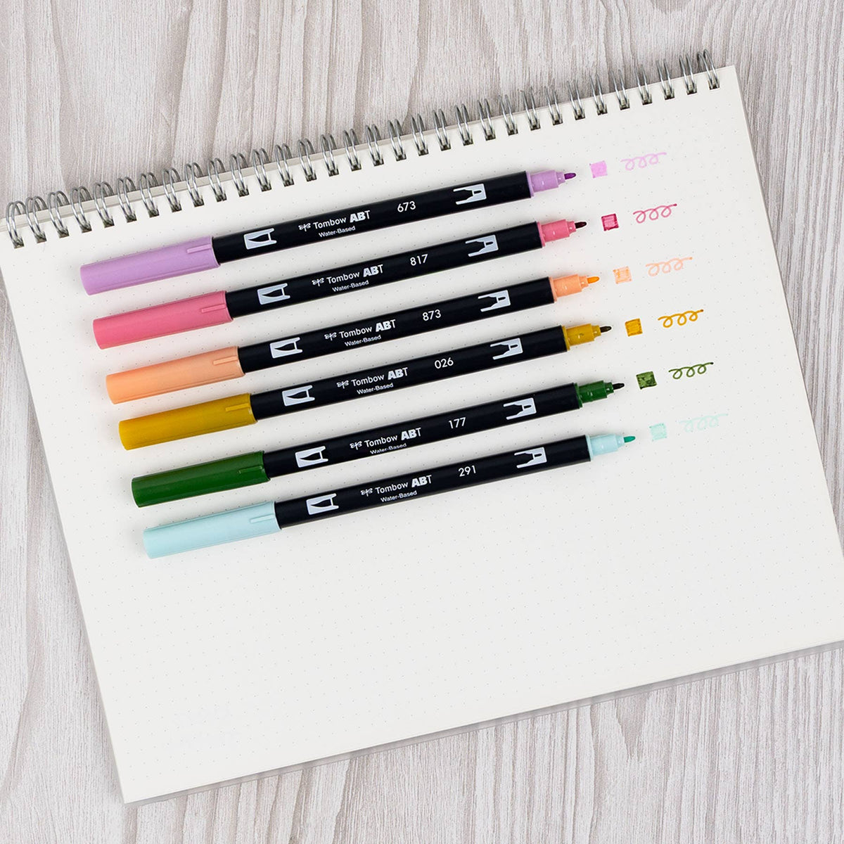 Dual Brush Pen Art Markers, Teatime, 6-Pack