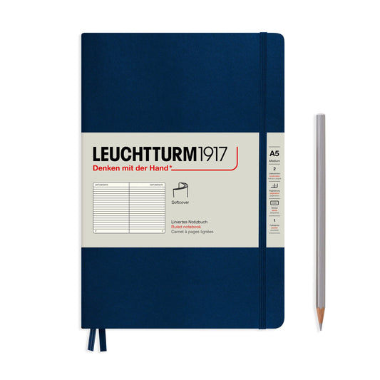 Notebooks - Medium (A5): Navy / Softcover / Ruled