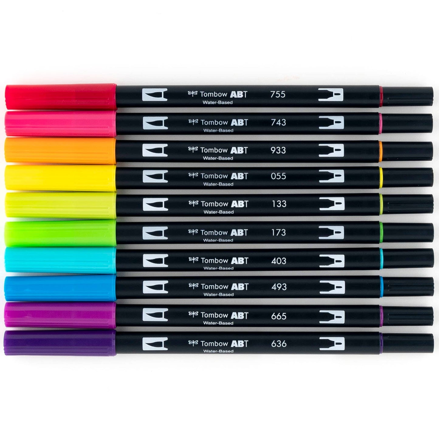 Dual Brush Pen Art Markers: Bright - 10-Pack