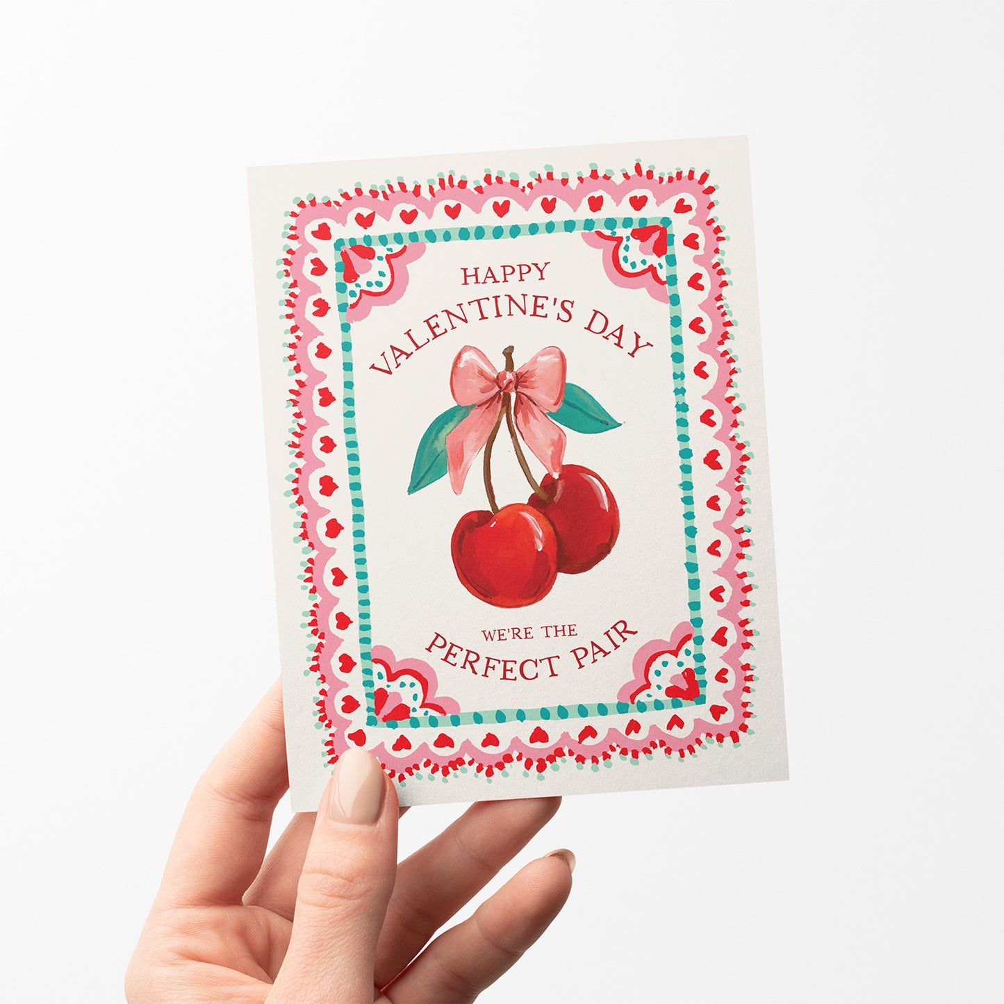 Cherries Valentine A2 Greeting Card
