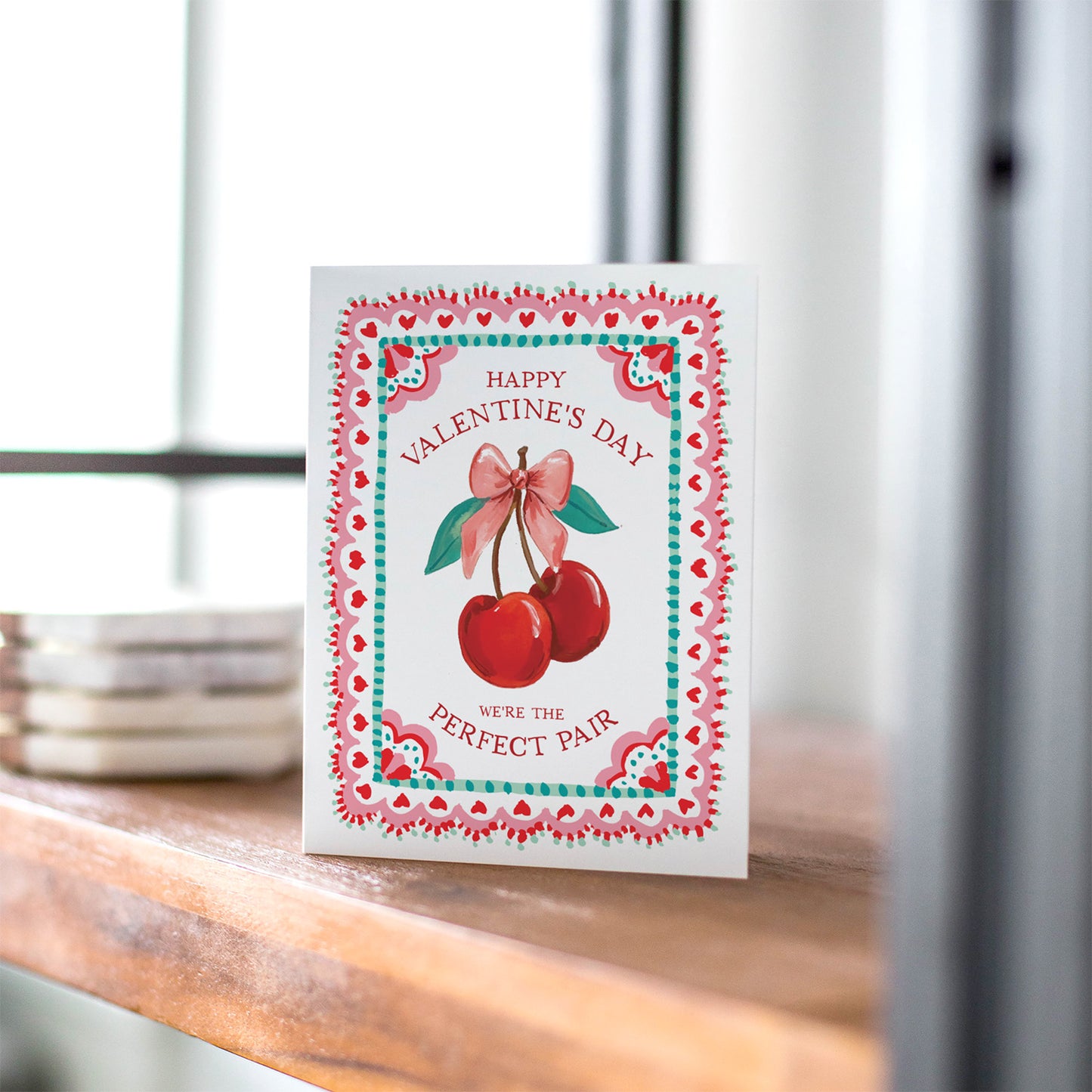 Cherries Valentine A2 Greeting Card