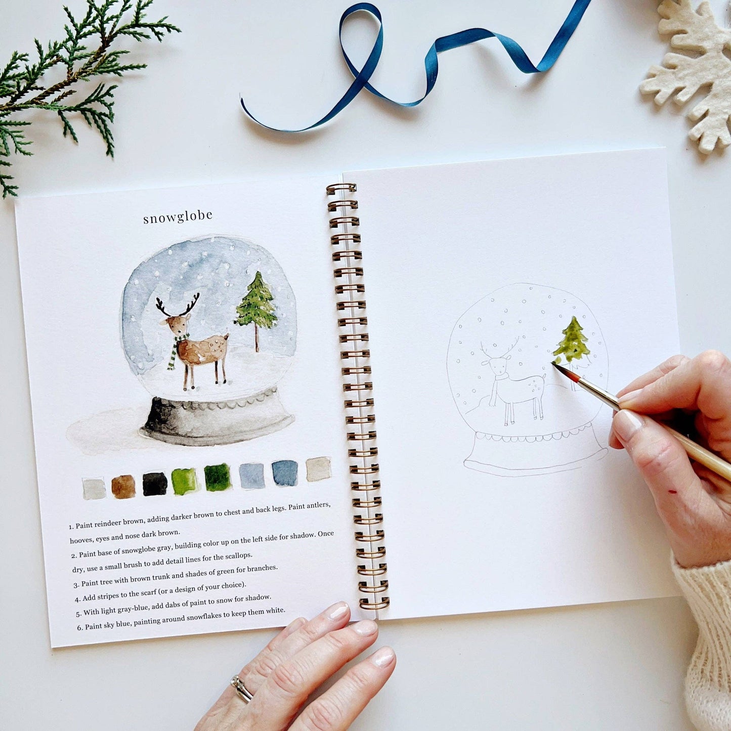 Emily Lex Winter watercolor workbook