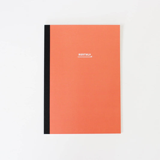 Paperways Notebook - Monthly - Coral Red: Medium