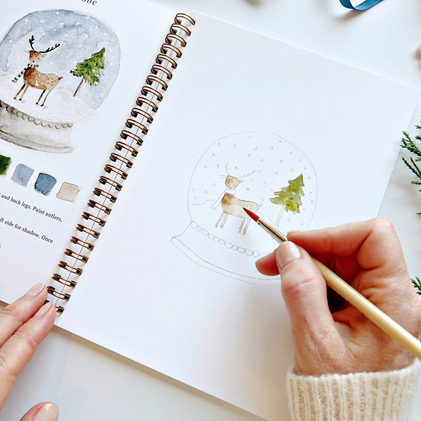 Emily Lex Winter watercolor workbook