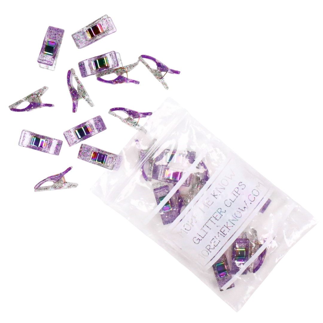 Wild Flower Glitter Clips | Pack of 25
