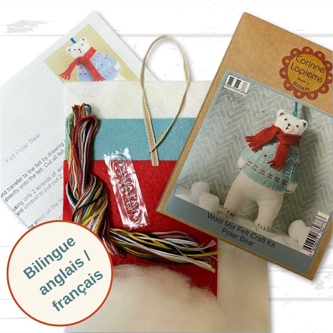 Polar Bear Felt Craft Mini Kit