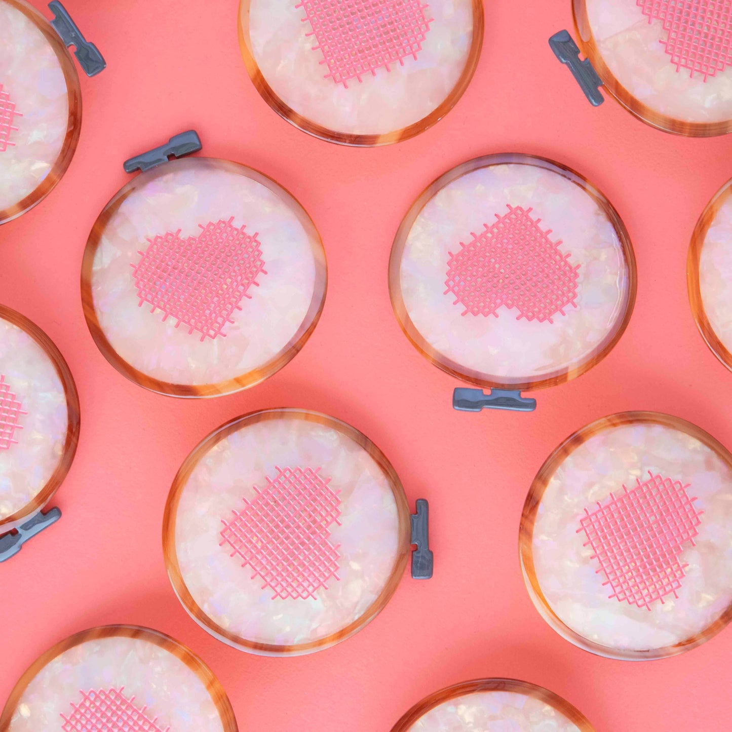 Cross Stitch Embroidery Hoop French Barrette Hair Clip