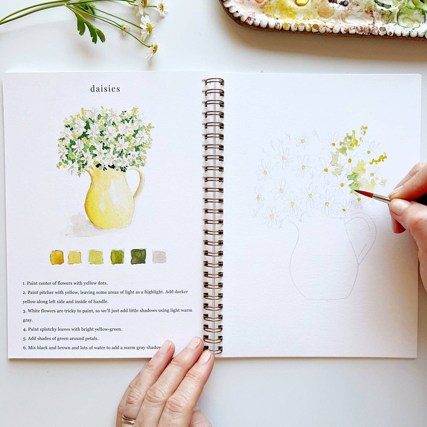 Emily Lex Flowers watercolor workbook