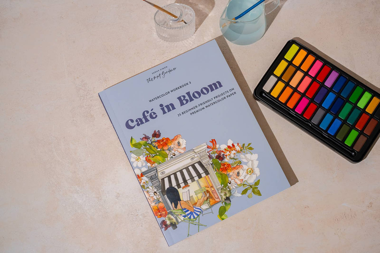 Watercolor Workbook: Café in Bloom