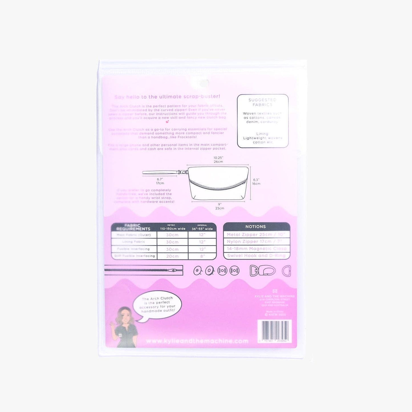 Arch Clutch Printed Paper Pattern | Sewing Pattern by KATM